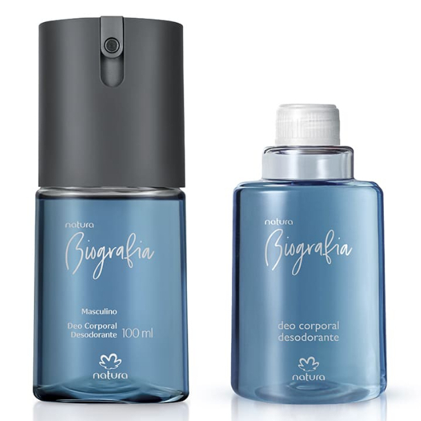 NATURAKit Biografia Masculino Desodorante Corporal 100 ml com Refil (2 produtos) - PRODUTO ORIGINAL