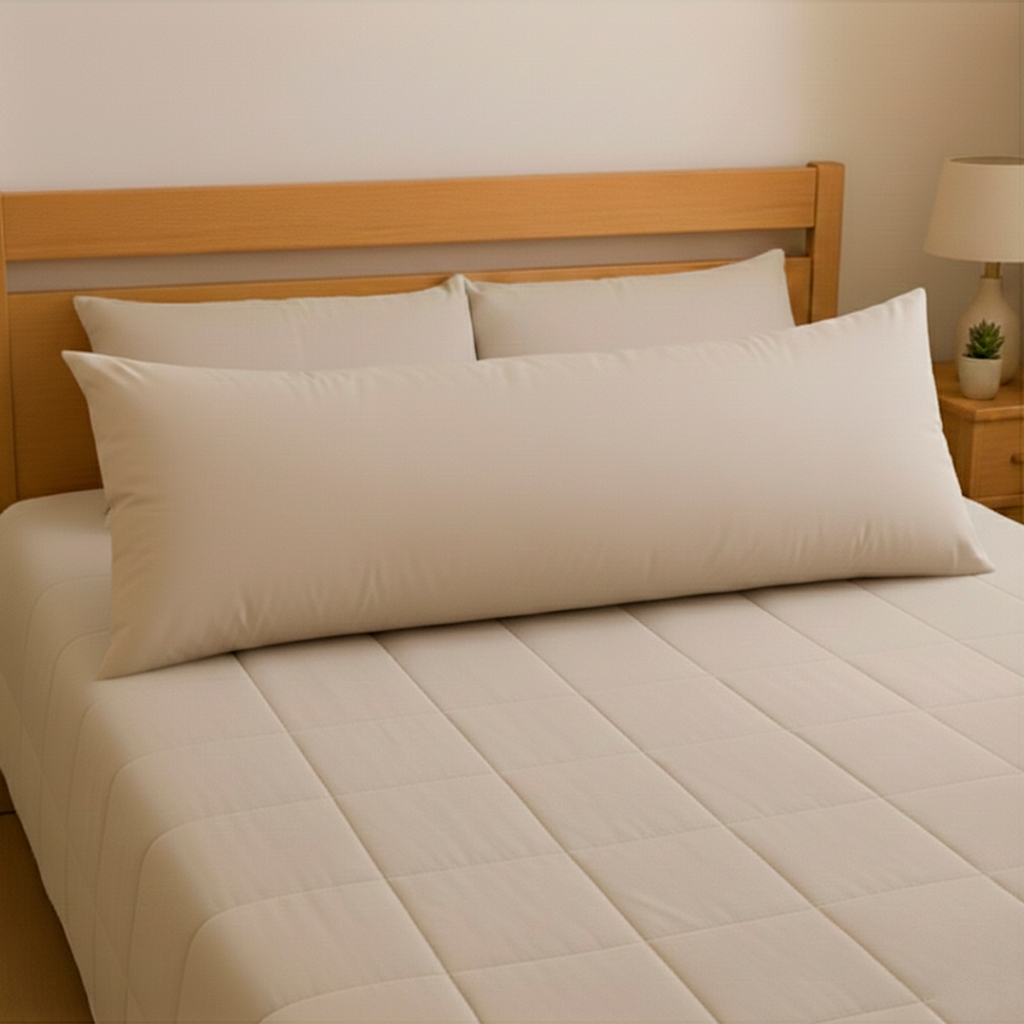 Xuxão Travesseiro de Corpo Antialérgico + Fronha Lavável Com Zíper Refil e Capa