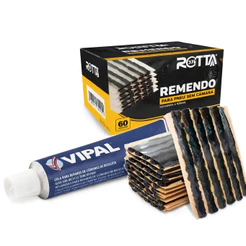 Kit Reparo Pneu Sem Câmara – Cola BV 02 + Remendo Refil Preto Rotta