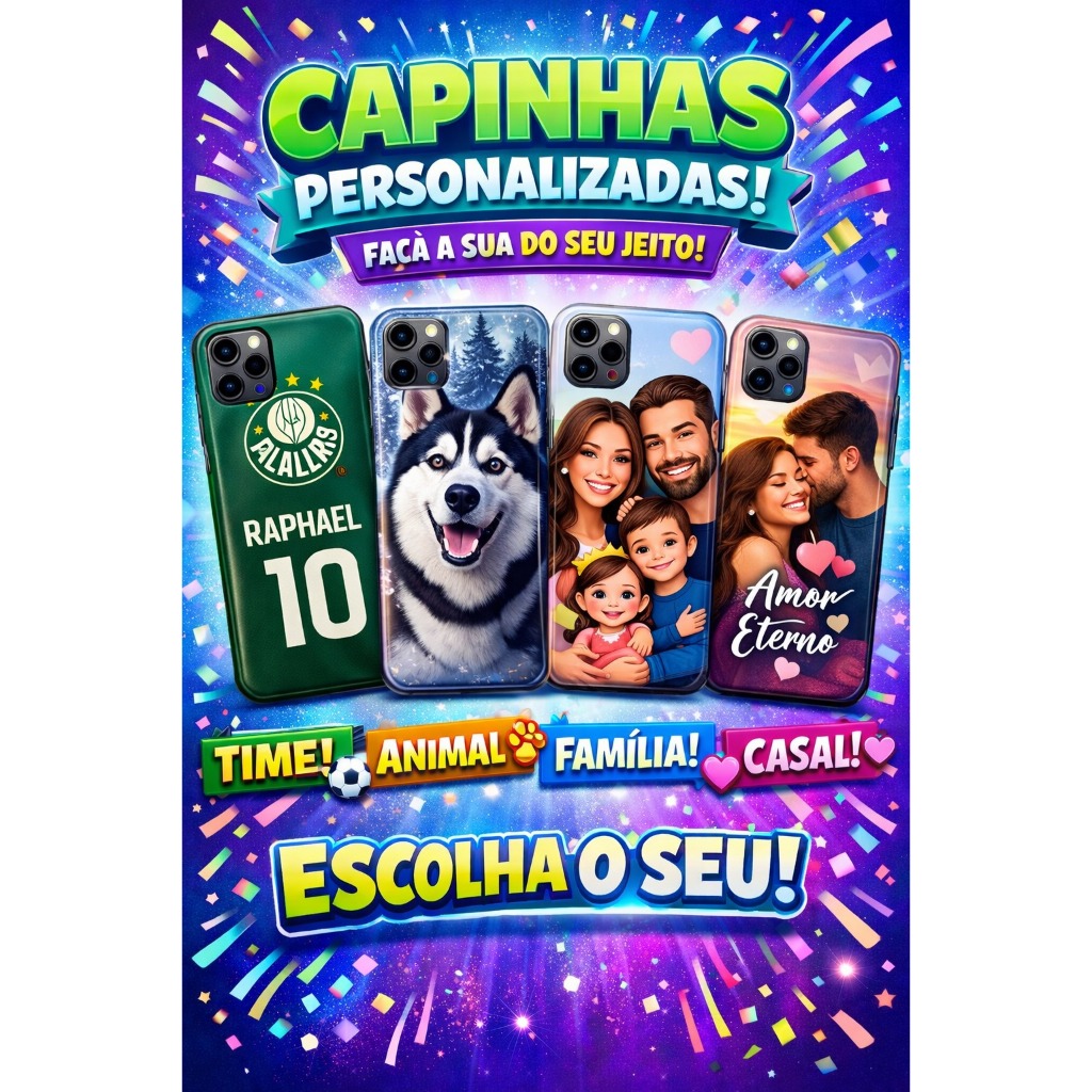 CAPINHA PERSONALIZADA COM FOTO | PRESENTE PERFEITO (SUBLIMAÇÃO HD)