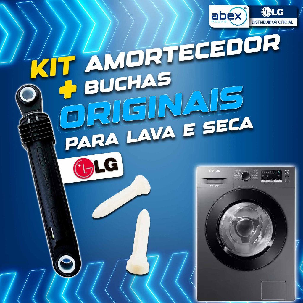 Amortecedor Cesto Lava e Seca LG Original: Amortecedor Cesto Com Bucha Para Lavadora Lava e Seca