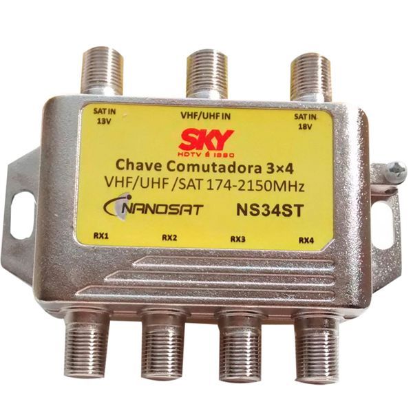 Chave Comutadora 3x4 Nanosat Ns34st - Realengo
