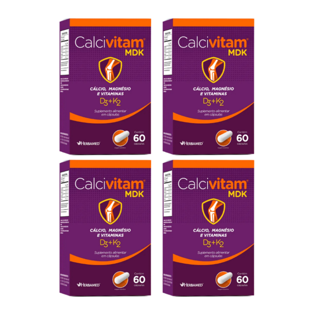 Calcivitam MDK Suplemento vitaminico e Mineral c/60 capsulas Calcio, Magnesio, Zinco