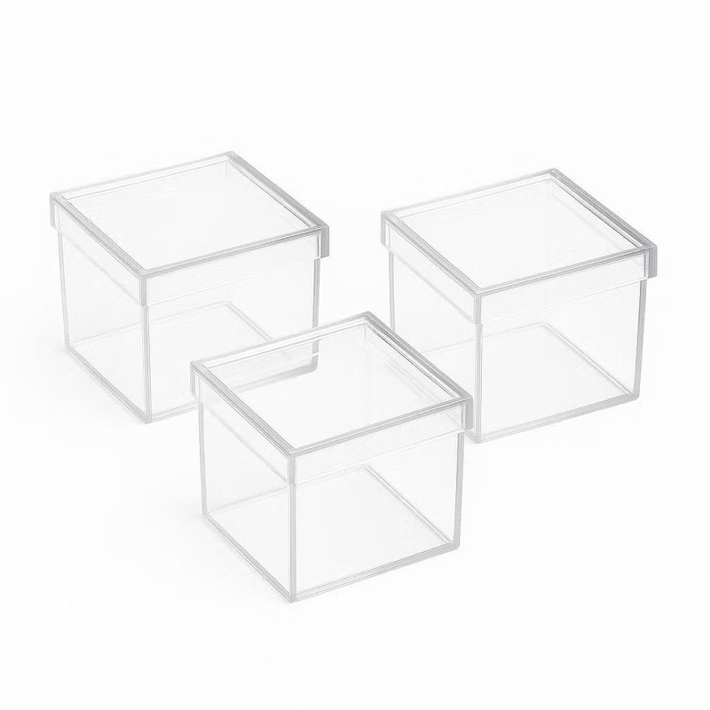 Caixinha Acrílica Transparente 5x5 Lembrancinha Festa Aniversário personalizado Doces Kit com 10 - 50