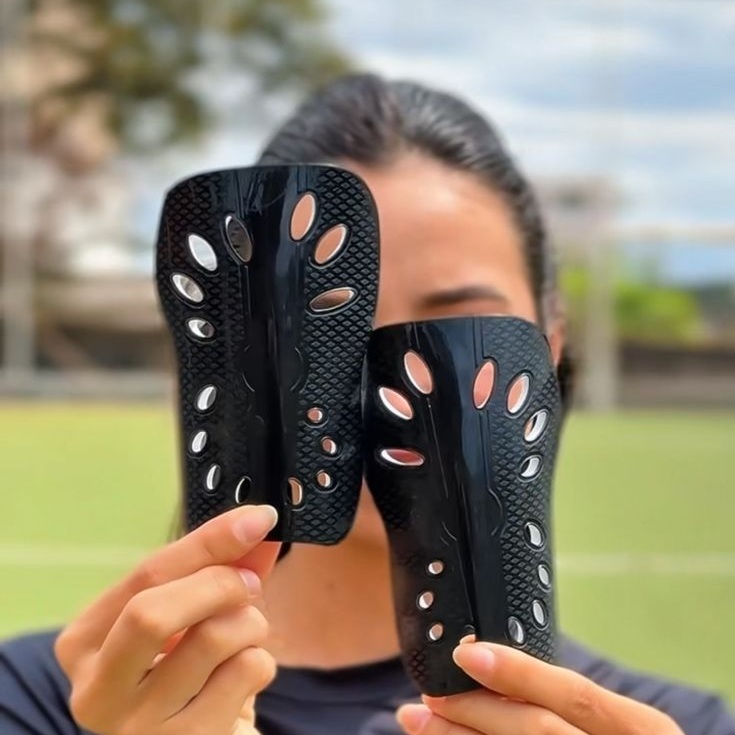 Kit 3 Caneleira Futebol Proteção Adulto Infantil Juvenil Nova Profissional Confortável