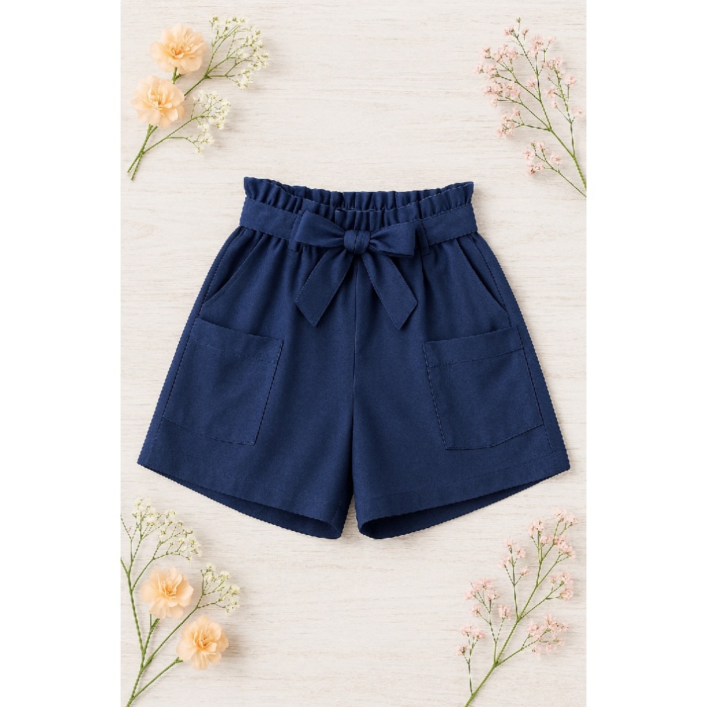 Shorts Clochard Linho Infantil e Juvenil Para Meninas e Adolescentes Shorts com Cinto (Sh335)