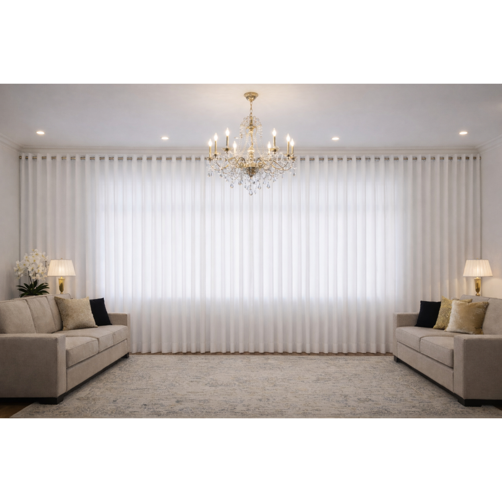 Cortina Letícia Premium 8,00x2,80m | Elegante para Sala, Escritório e Igreja em Oferta na Shopee