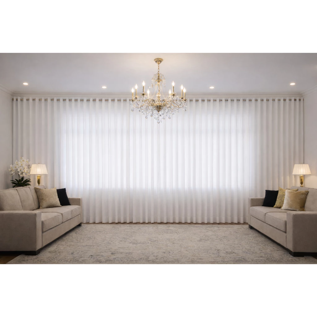 Cortina Letícia Premium 8,00x2,80m | Elegante para Sala, Escritório e Igreja — imagem 1