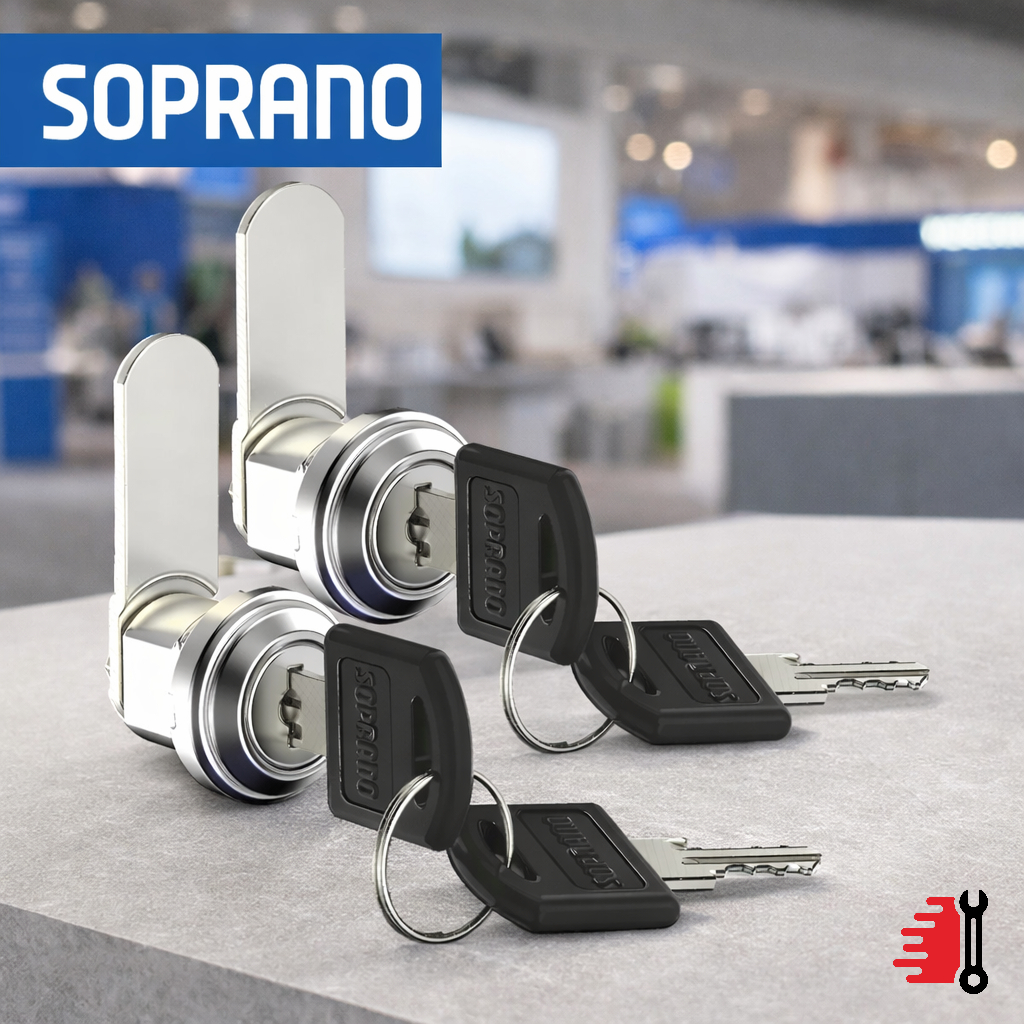 kit 2 Unidades Fechadura Fecho Lingueta Com Chave Para Armário Gaveta Caixa De Correio De Aço 4511 Soprano