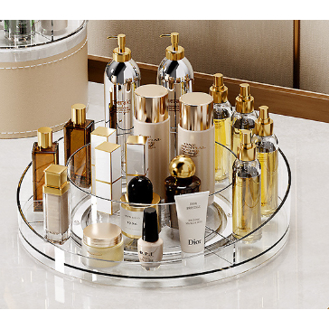 ✨Organizador De Acrílico Rotativo Giratório Para Armazenamento para Cosmético/Cozinha/banheiro em Oferta na Shopee