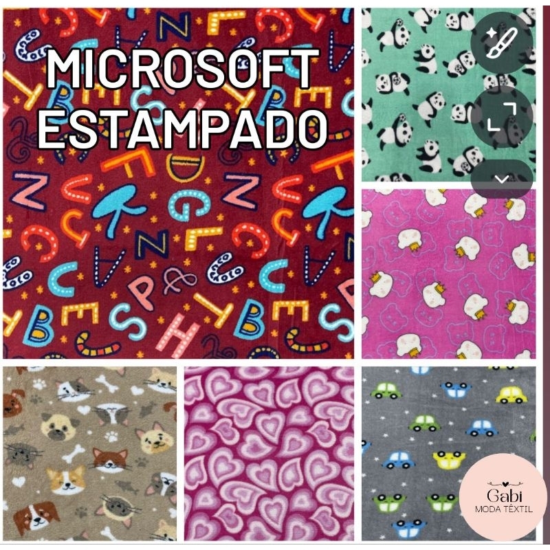 Tecido Microsoft Estampado (2m x 1,60m) Várias Estampas