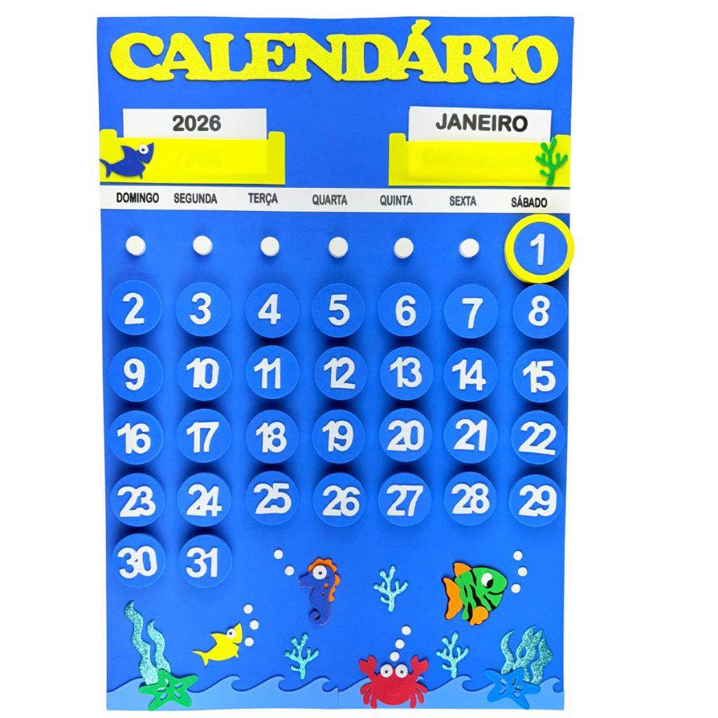 CALENDARIO DE EVA DECORADO em Oferta na Shopee
