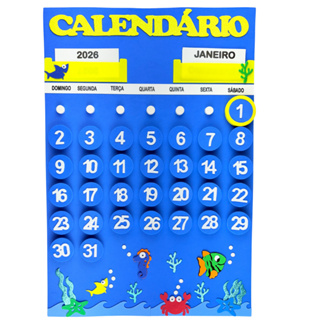 CALENDARIO DE EVA DECORADO em Oferta na Shopee