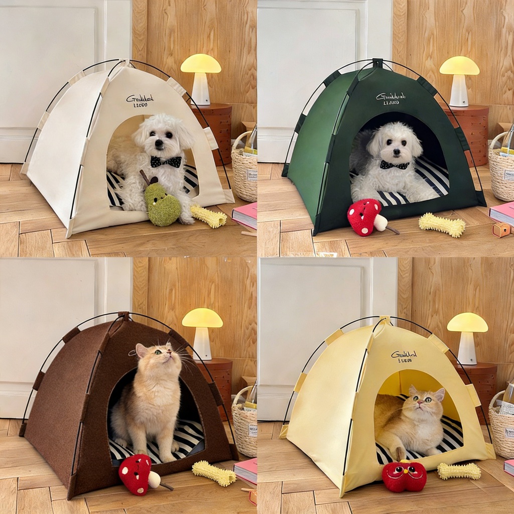 Imagem Cabana Cama Barraca para Pet Cães Cachorro Gato Tenda Toca Iglu Toca Grande Oxford Grande