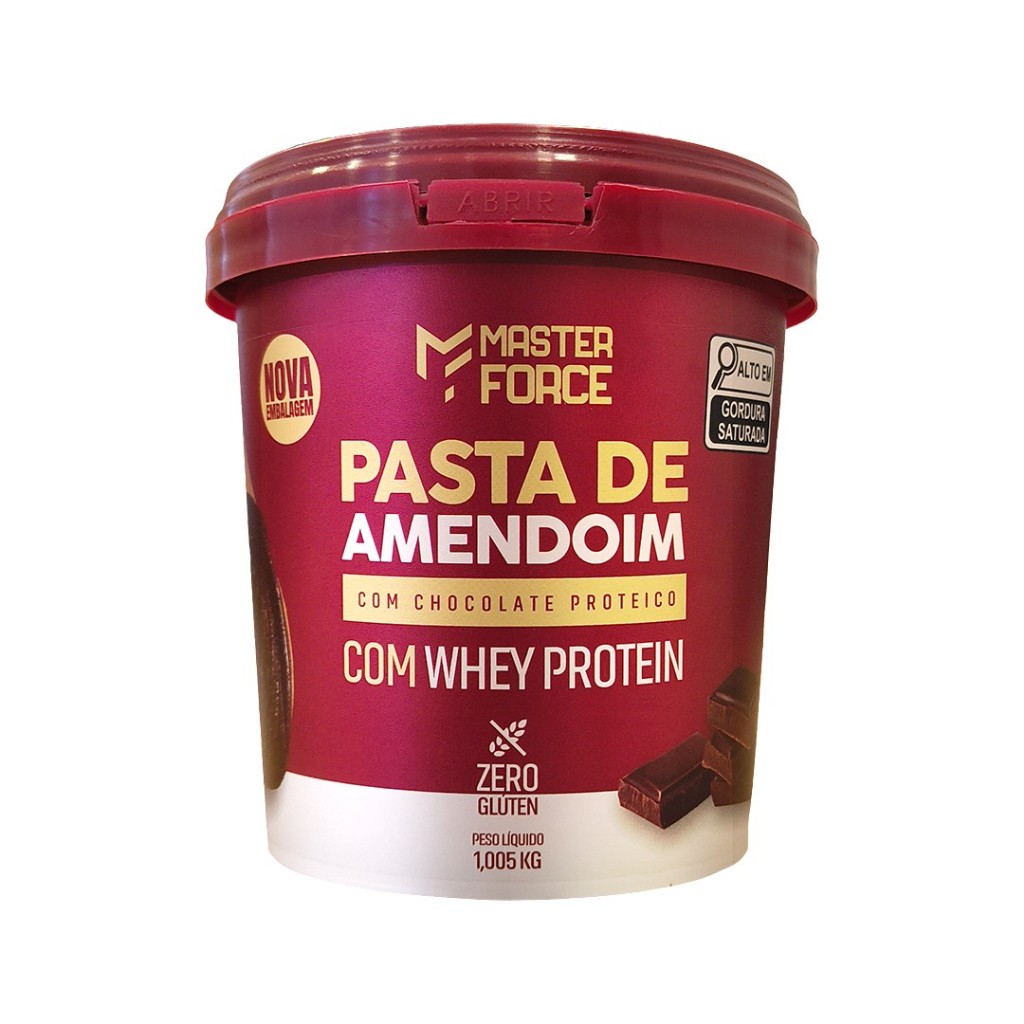 Pasta de Amendoim com Chocolate com Whey Protein 1,005 Kg em Oferta na Shopee