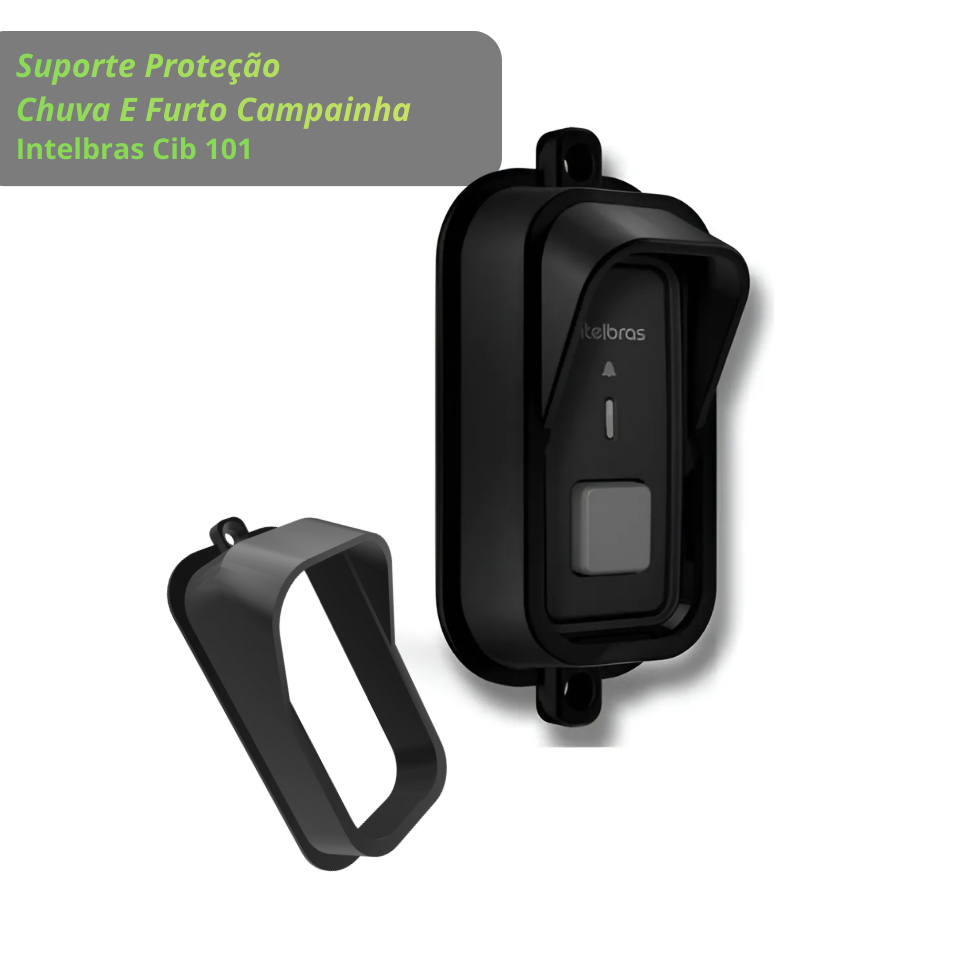 Suporte Protecao Chuva E Furto Campainha - Intelbras Cib 101 em Oferta na Shopee