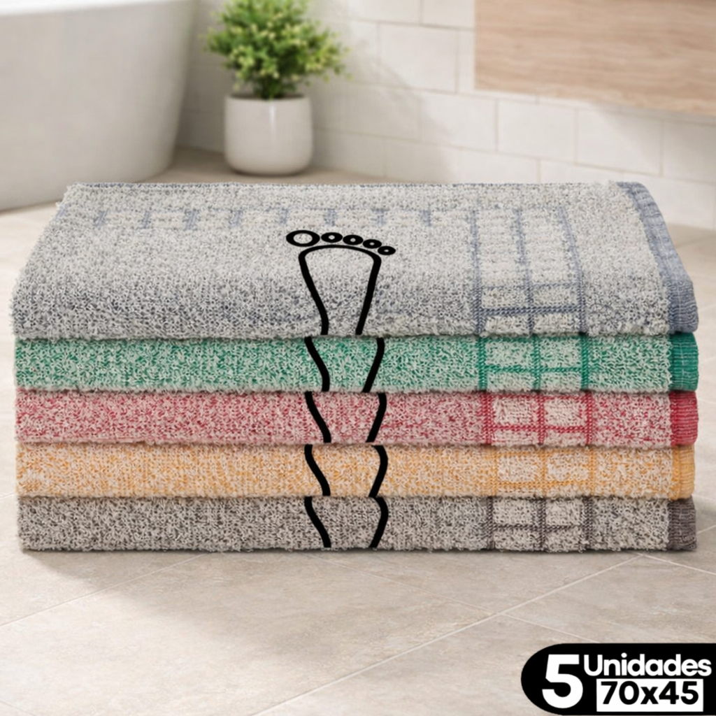 it 10 Tapete Para Banheiro Mali Atoalhado Estampado Pezinho 100% Algodão 45x70cm em Oferta na Shopee