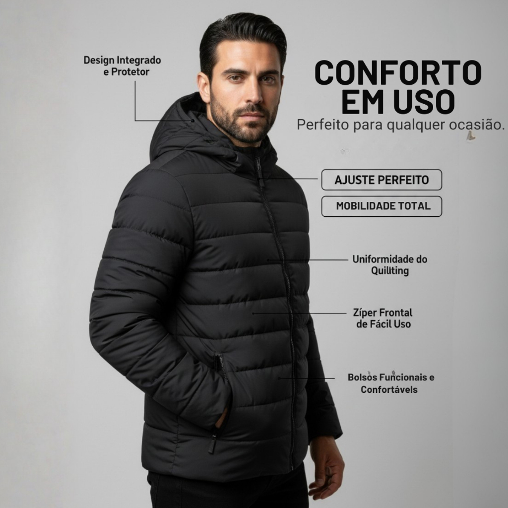 Bobojaco masculino casaco jaqueta Corta Vento Frio Reforçada Capuz Removível Impermeavel em Oferta na Shopee