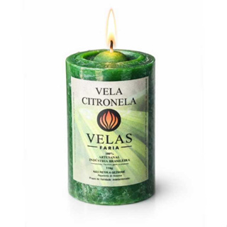Vela Mini Citronela Repelente para Mosquitos Extra Forte 100% Parafina Pura 113g 1 Peça em Oferta na Shopee