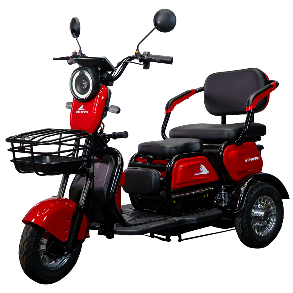 Triciclo Elétrico 3 Lugares WX-T03 Bateria de Lítio 800W 48V 20Ah em Oferta na Shopee