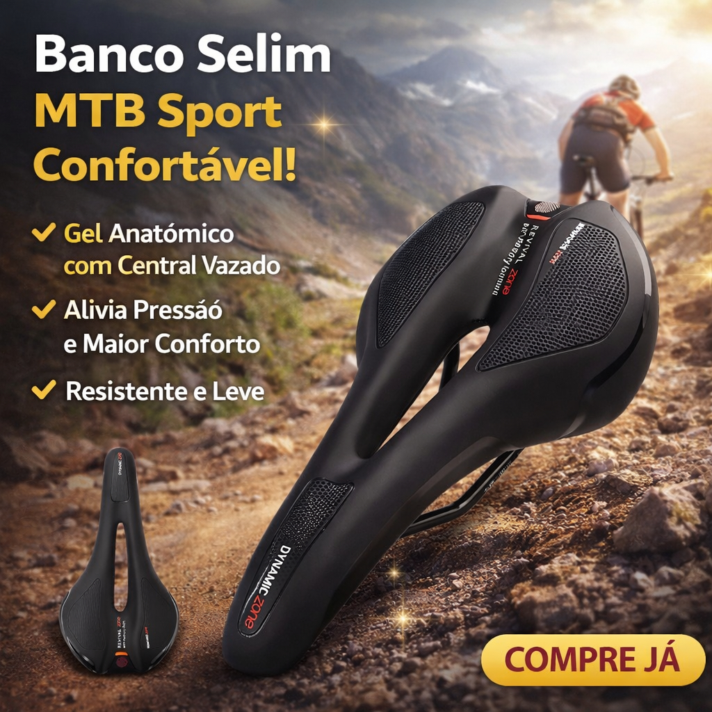 Banco Selim Bike Mtb Sport Revival Zone Vazado Gel Anatomico em Oferta na Shopee