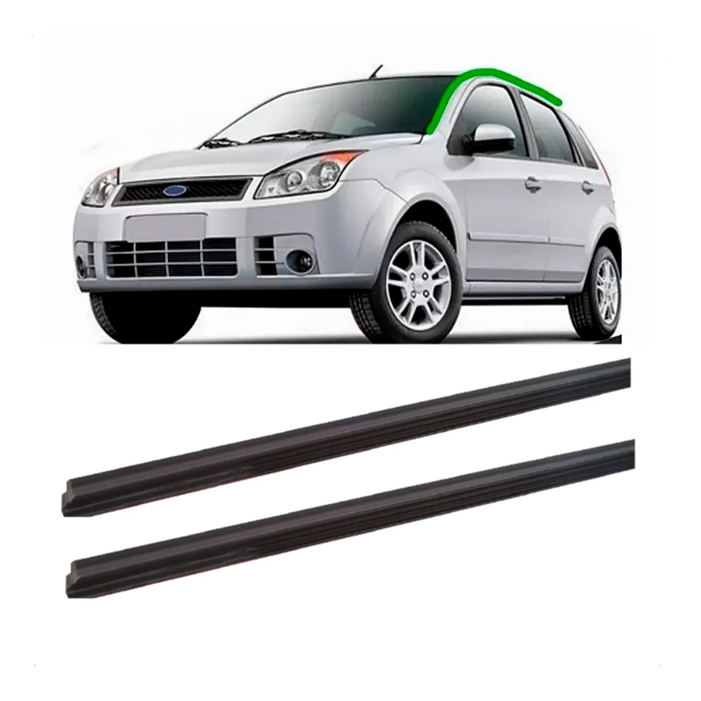 Par Borrachão Friso Teto Fiesta Hatch E Sedan 2003 A 2010