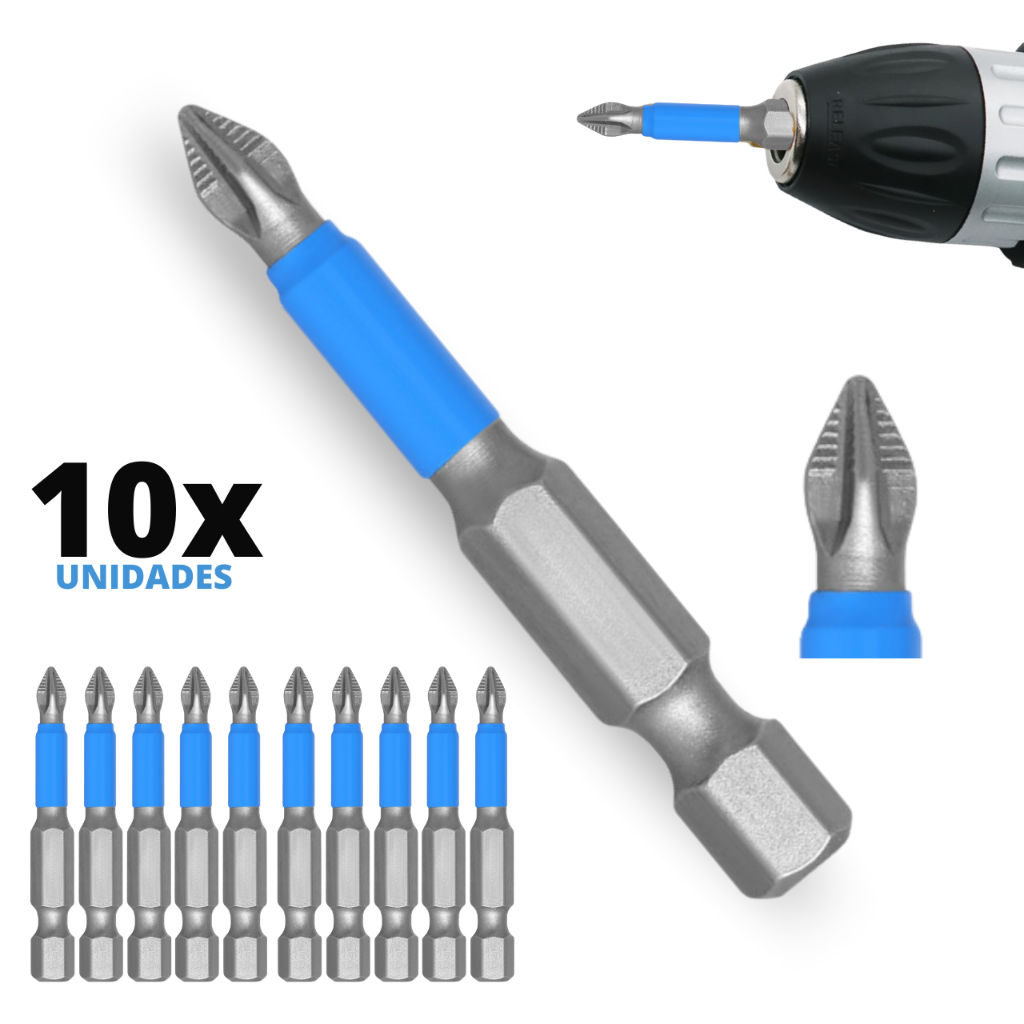 10 Pontas Bit Philips Titânio Ph2 Parafusadeira Imantadas Aço Jogo De Ferramentas Magnética Forte em Oferta na Shopee