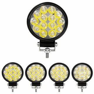 Kit 4 Farol De Milha Redondo Mini 42w 9/36v Power Universal