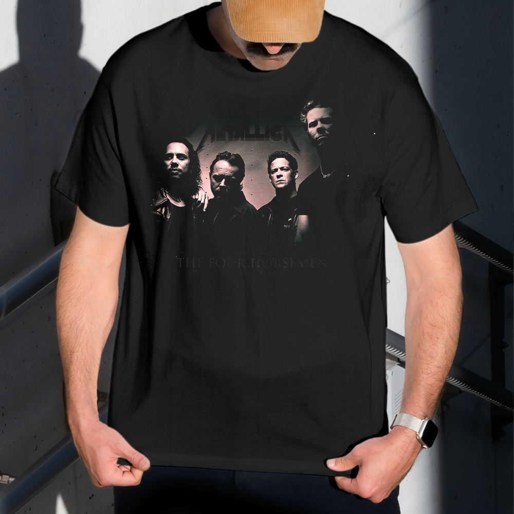 Camiseta Masculina Estampa Metallica Banda 100% Algodão Estilo Conforto Diário Do Tamanho P ao GG