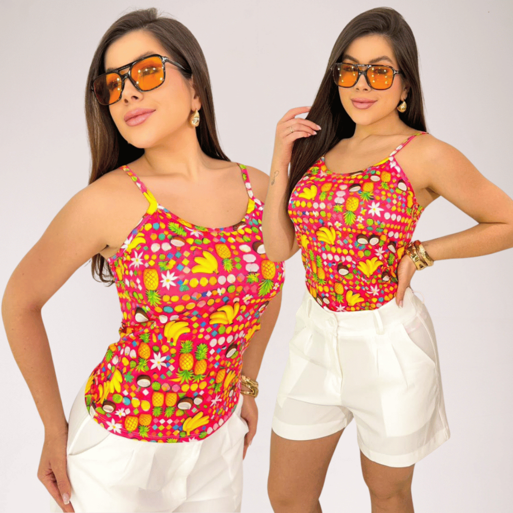 Regata Blusinha Feminina Alcinha Suplex Estampada Leve Casual Verão em Oferta na Shopee