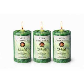 Kit 3 Vela Mini Citronela Repelente para Mosquitos Extra Forte 100% Parafina Pura 113g em Oferta na Shopee