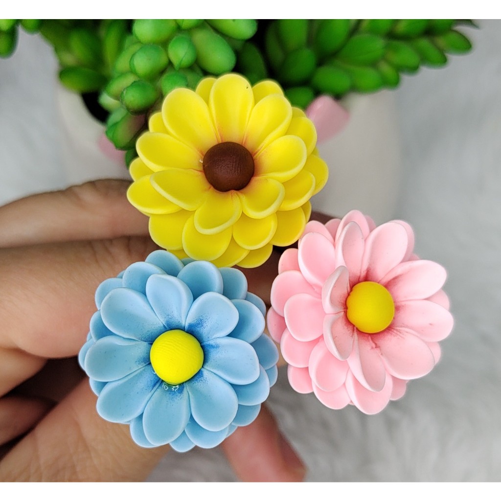 Kit Enfeite para Cuia de chimarrão de  3 Flores
