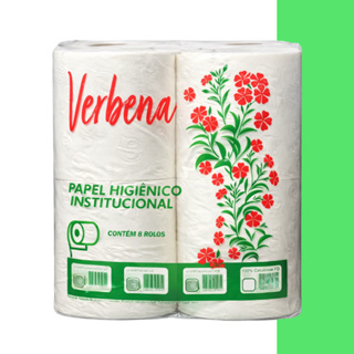 Papel Higiênico Verbena Rolão Institucional Branco Folha Dupla C/ 8 Rolos - Full em Oferta na Shopee