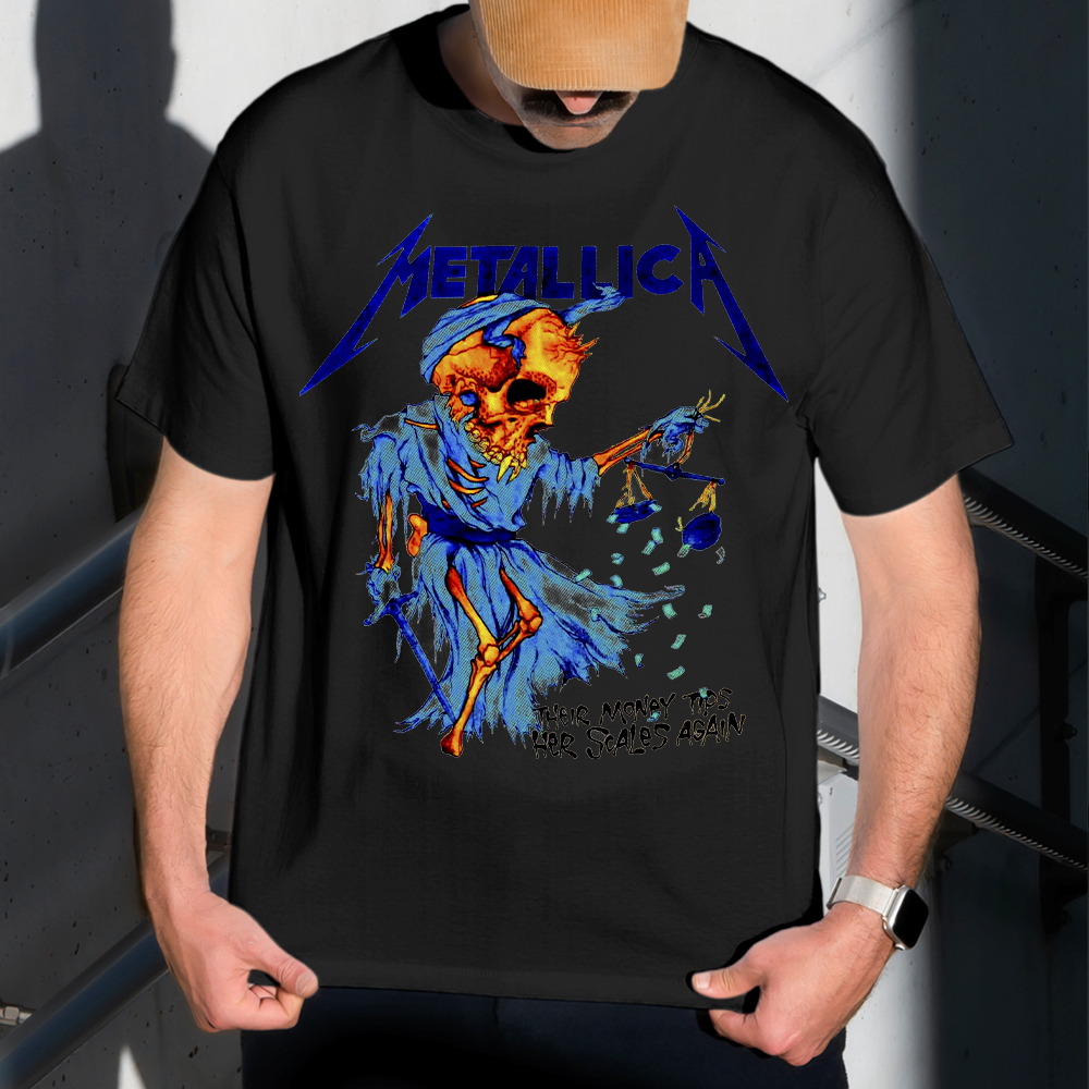 Camiseta Masculina Estampa Metallica Coveiro 100% Algodão Estilo Conforto Diário Do Tamanho P ao GG