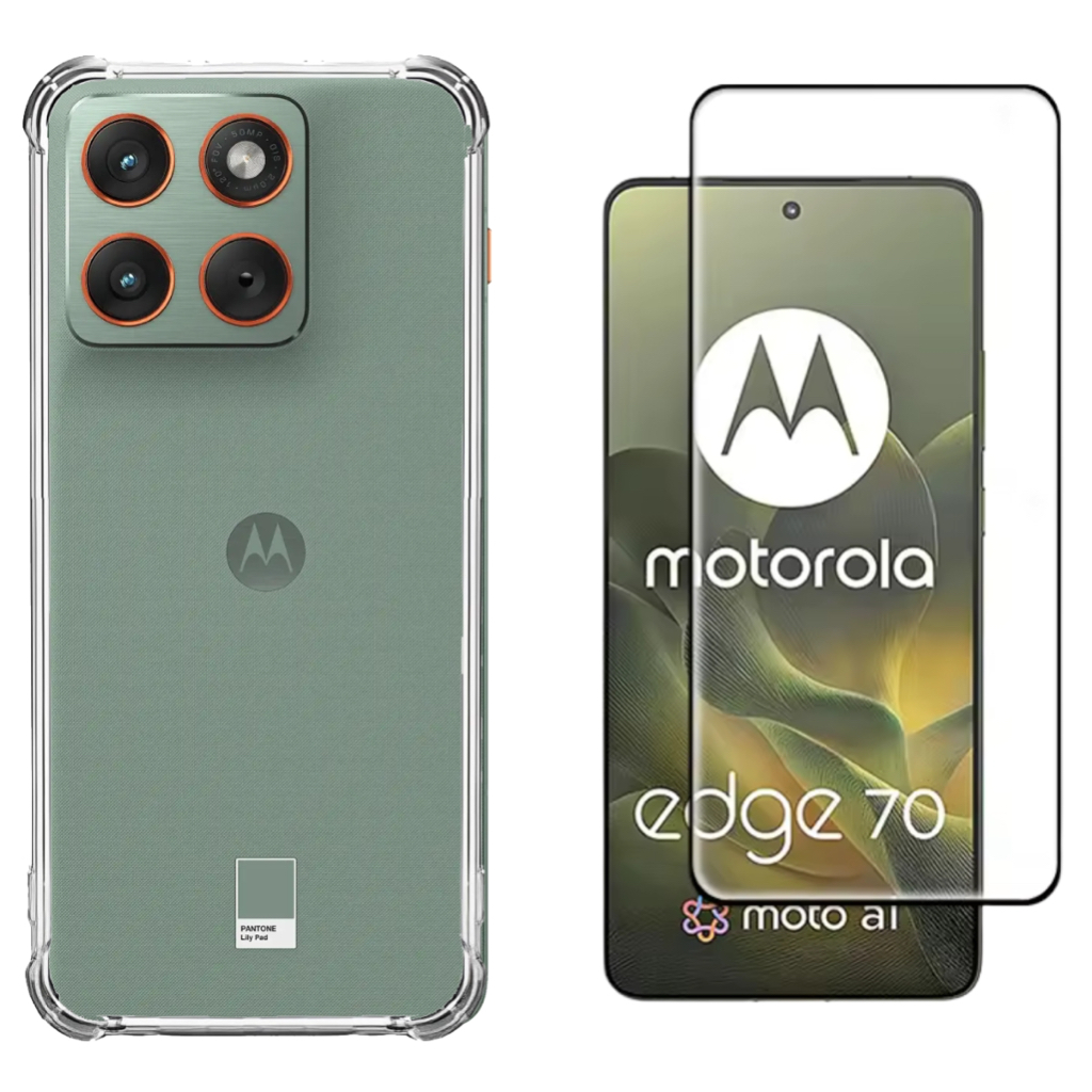 Kit Capa Case Capinha e Película 3D Vidro Para Motorola Edge 70 - Phone Palace em Oferta na Shopee