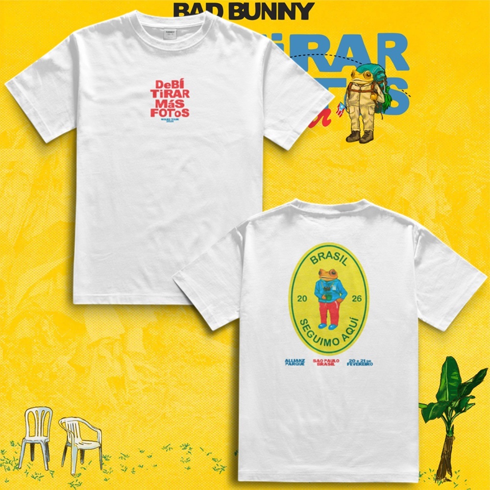Camiseta Bad Bunny | Debí Tirar Mas Fotos | DTMF World Tour | Sapo Concho em Oferta na Shopee