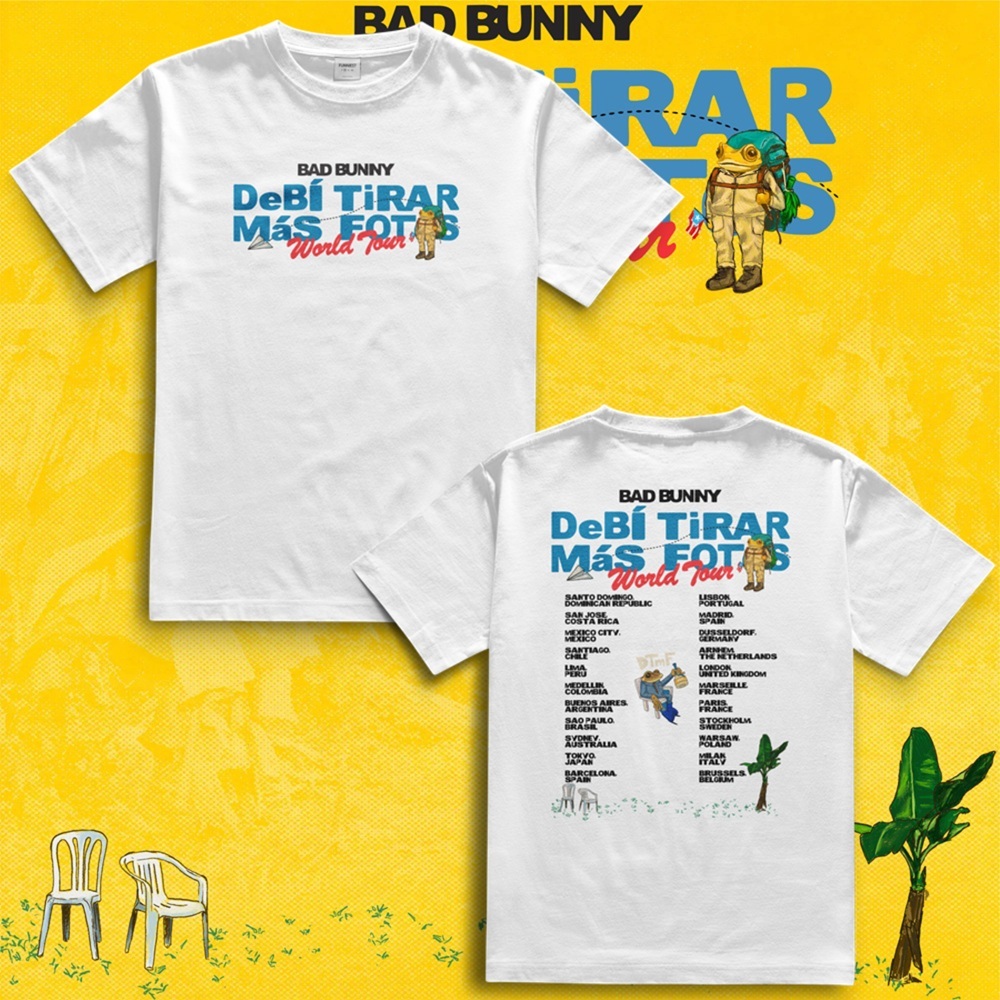 Camiseta Bad Bunny | Debí Tirar Mas Fotos World Tour | DTMF em Oferta na Shopee