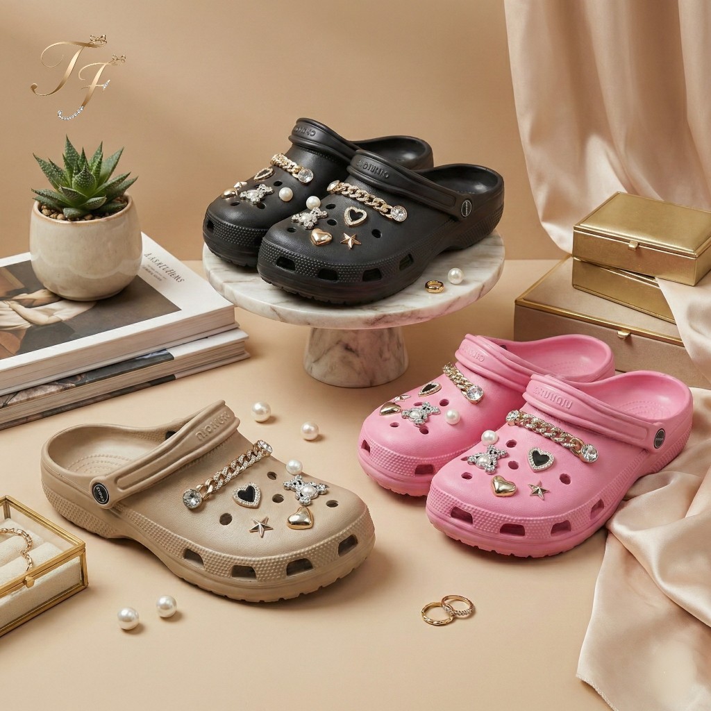 Babuche Feminino EVA Nuvem Confortável com Pins e Correntes - Sandália Macia Moda Luxo em Oferta na Shopee