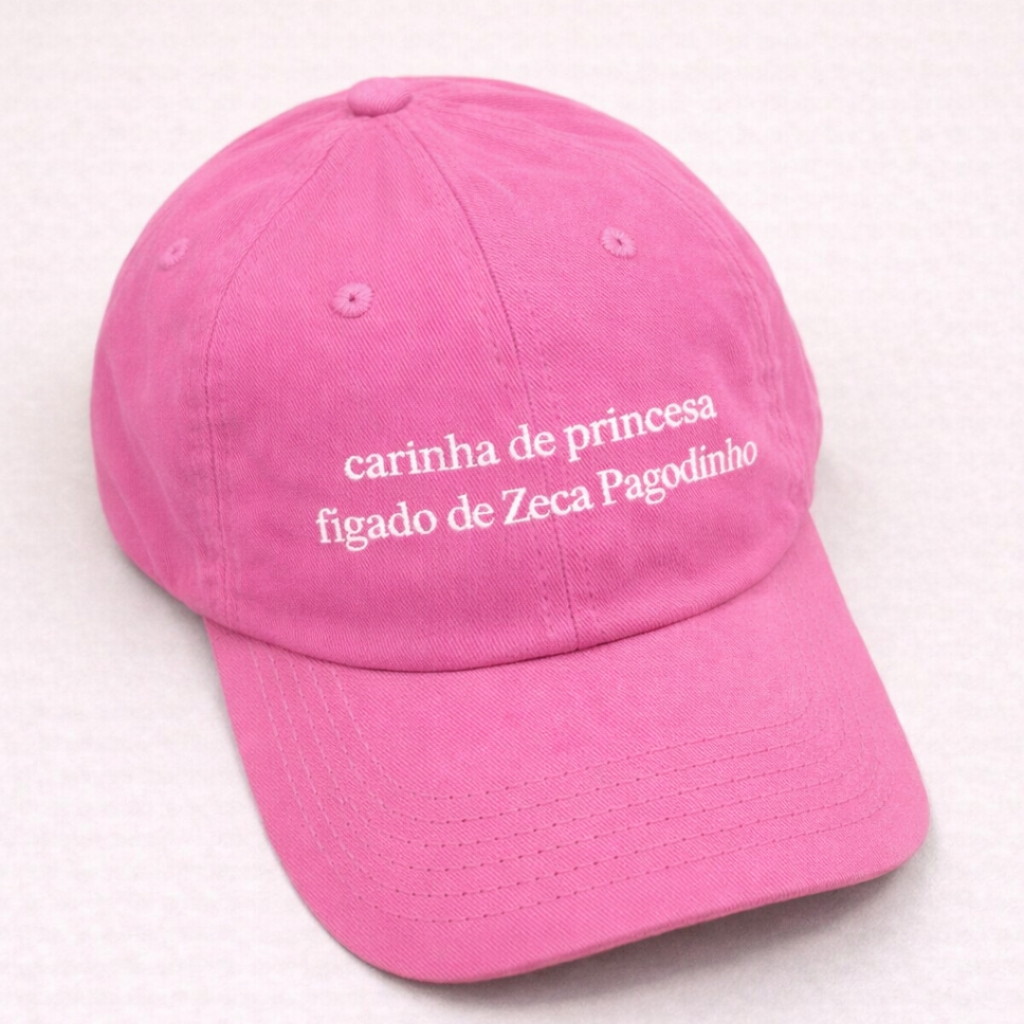 Boné Preto Bordado Frase Engraçada Carinha de Princesa Fígado de Zeca Pagodinho - Boné Dad Hat Ajustável Adulto Unissex em Oferta na Shopee
