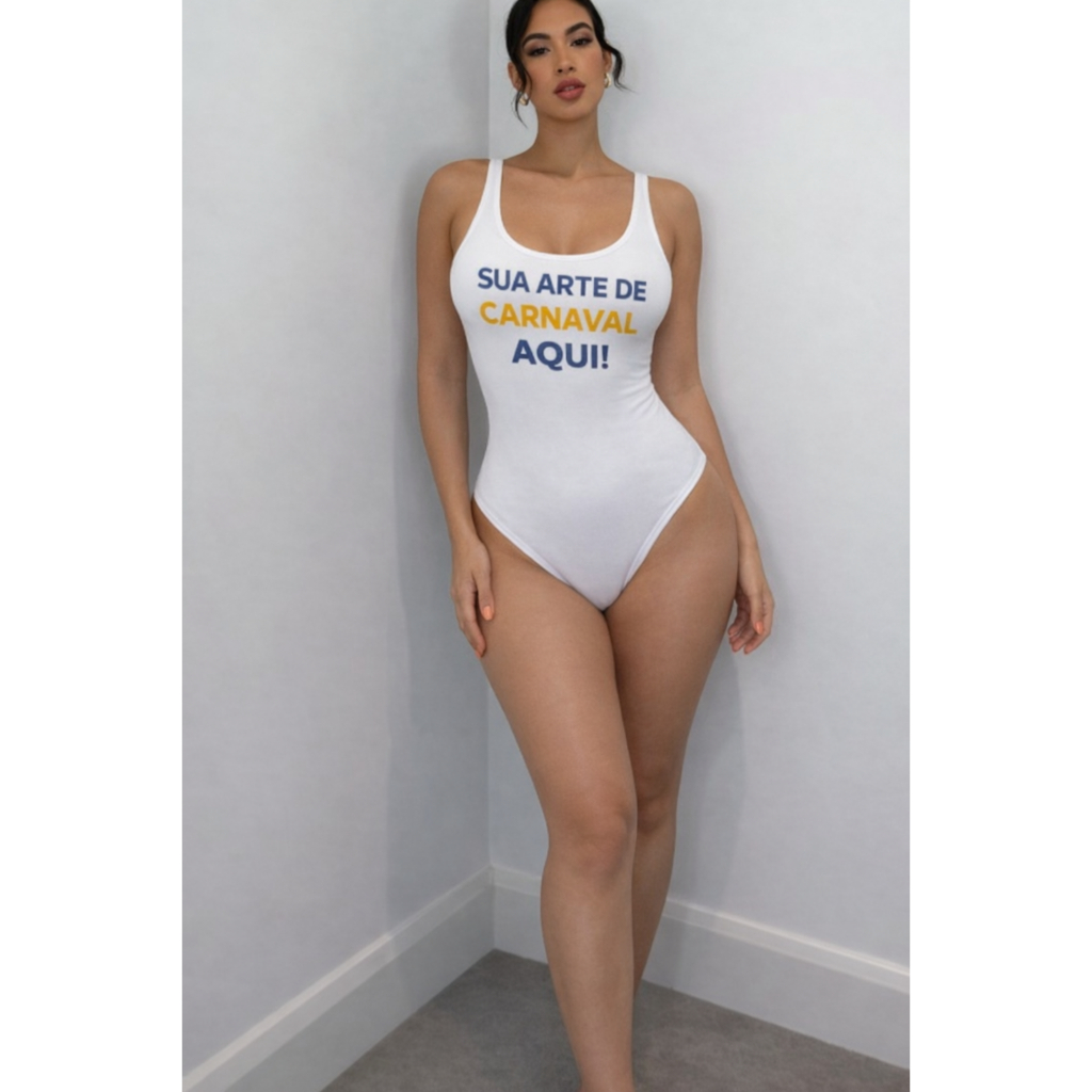Body Feminino Personalizado com SUA ARTE - Justo, Estiloso e Personalizado para sua Festa Carnaval em Oferta na Shopee