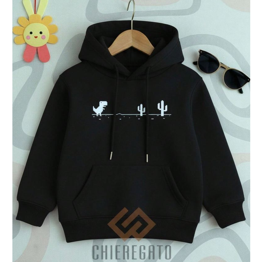Moletom Infantil Juvenil Blusa de Frio Desenho Dinossauro Fofo Blusa Estampada Criança Com Capuz