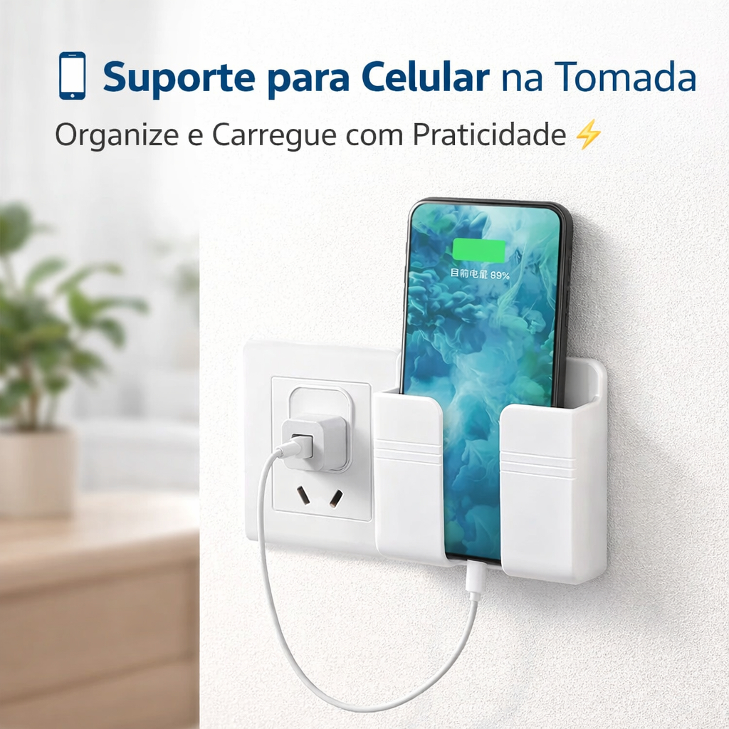 Suporte Multiuso De Parede Para Celular e Controle Remoto  Universal ar tv ventilador  Caixa De Armazenamento