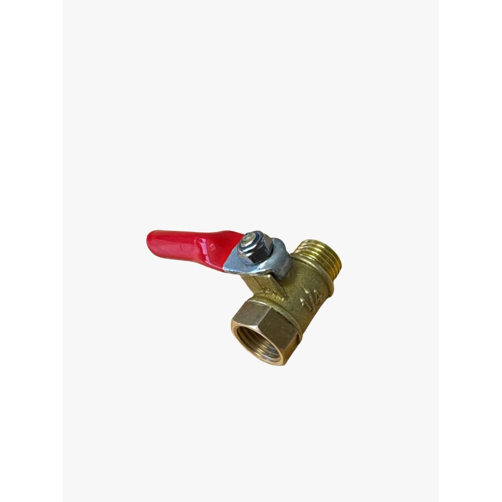 Válvula Esfera 1/4" MXF Metal Registro de Esfera Alta Pressão Industrial