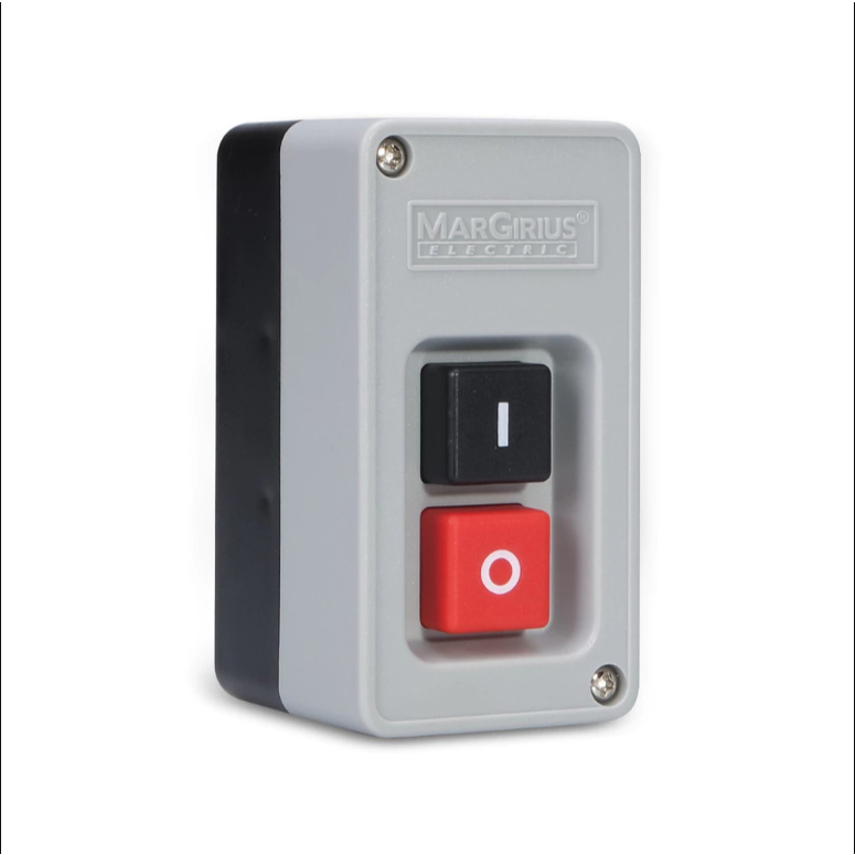 Chave Liga e Desliga para Acionamento de Motor Bipolar CS-102 30A 250V Margirius Cinza Termoplástico