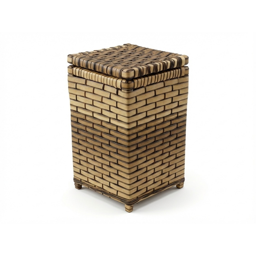 Cesto de Roupa Suja Fibra Sintética Organizador Banheiro Quarto Meias Roupas Íntimas Luxo (24x24x40)