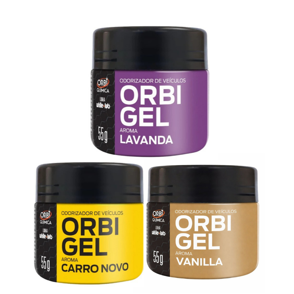 Aromatizante Odorizador Cheirinho Gel 55g Orbi Quimica carro caminhao em Oferta na Shopee