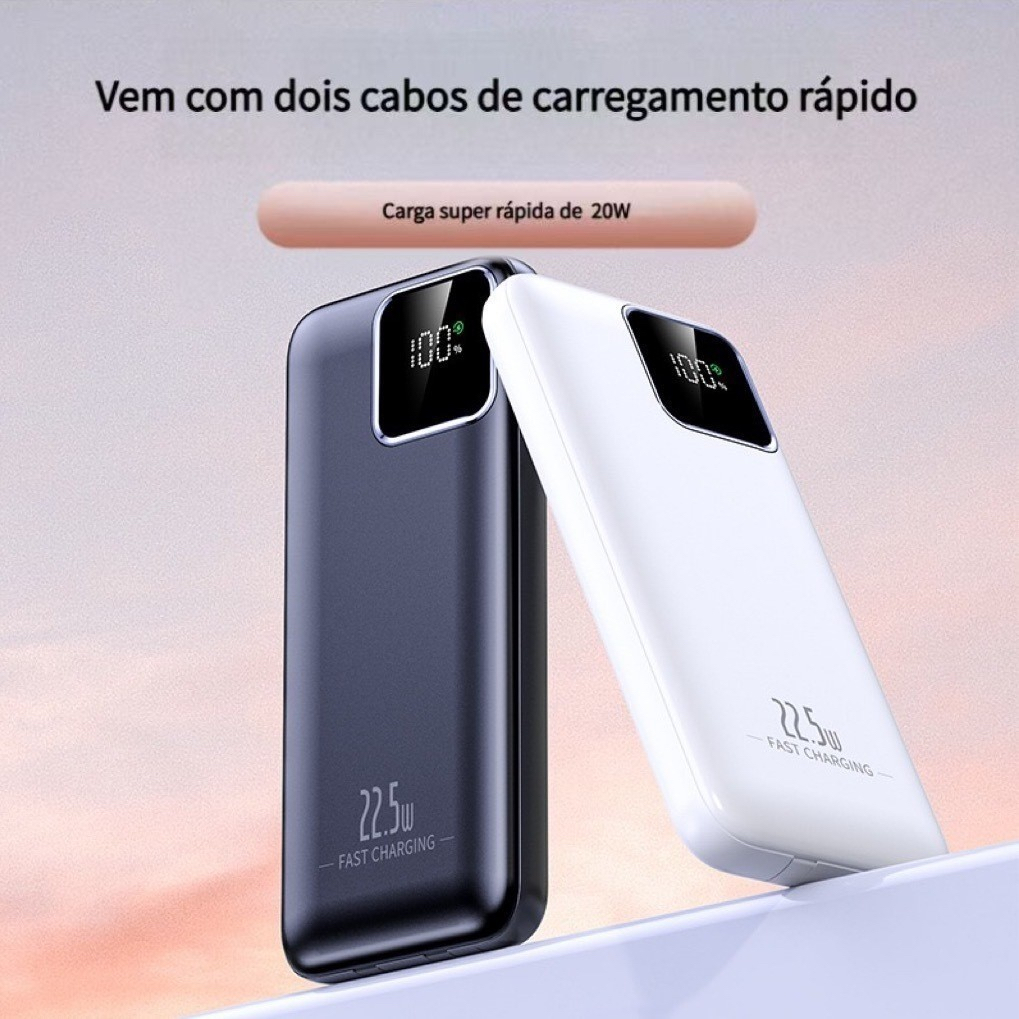 Carregador Portátil grande 50000mah/30000mah/20000mah/10000mah Turbo 22.5W PD carregamento ultrarrápido