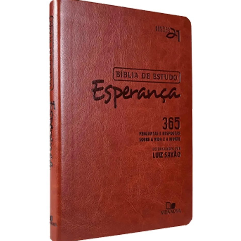Bíblia de Estudo Esperança - A21 - Capa Couro Simulado