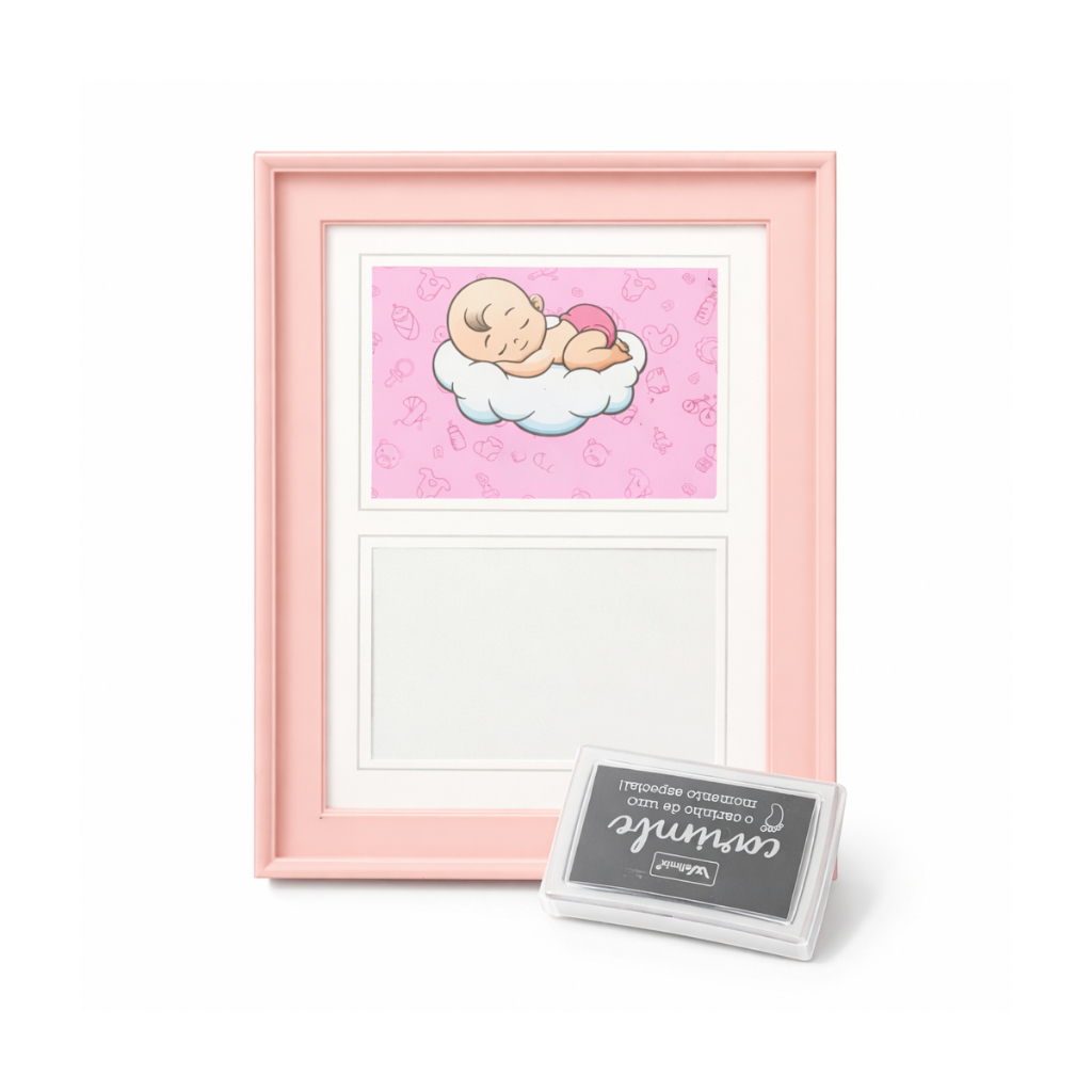 Porta Retrato Primeira Arte do Bebê Com Carimbo Pé e Mão em Oferta na Shopee