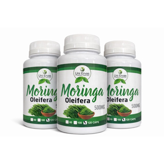 3 Potes Moringa 500mg 60 Capsulas Cada 100% Natural em Oferta na Shopee